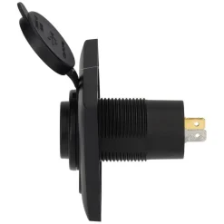 Haba C-line Power Line 2x USB-C PD 36W lader wandcontactdoos met klep black< Camping Elektra