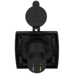 Haba C-line Power Line 2x USB-C PD 36W lader wandcontactdoos met klep black< Camping Elektra