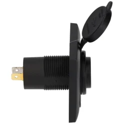 Haba C-line Power Line 2x USB-C PD 36W lader wandcontactdoos met klep black< Camping Elektra