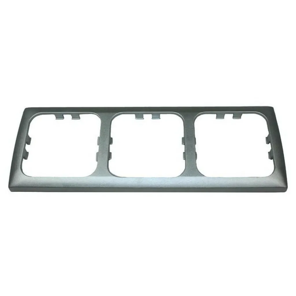 Haba C-line 3-voudig afdekraam zilver< Schakelmateriaal