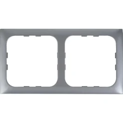 Schakelmateriaal-Haba C-line 2-voudig afdekraam zilver