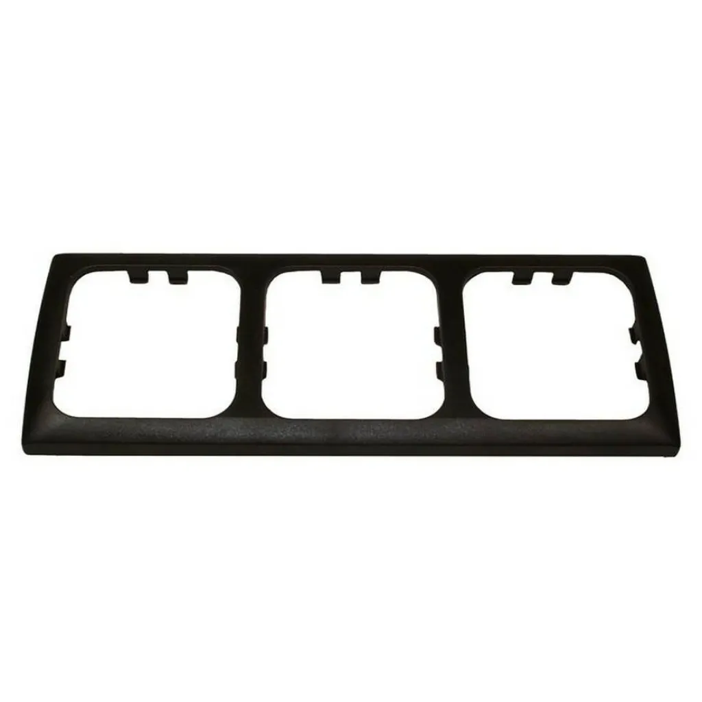 Schakelmateriaal-Haba C-line 3-voudig afdekraam bruin