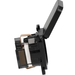 Camping Elektra-Haba C-Line wandcontactdoos met klep black