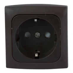 Camping Elektra-Haba C-line wandcontactdoos zwart