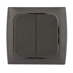 Schakelmateriaal-Haba C-line wipschakelaar dubbel bruin