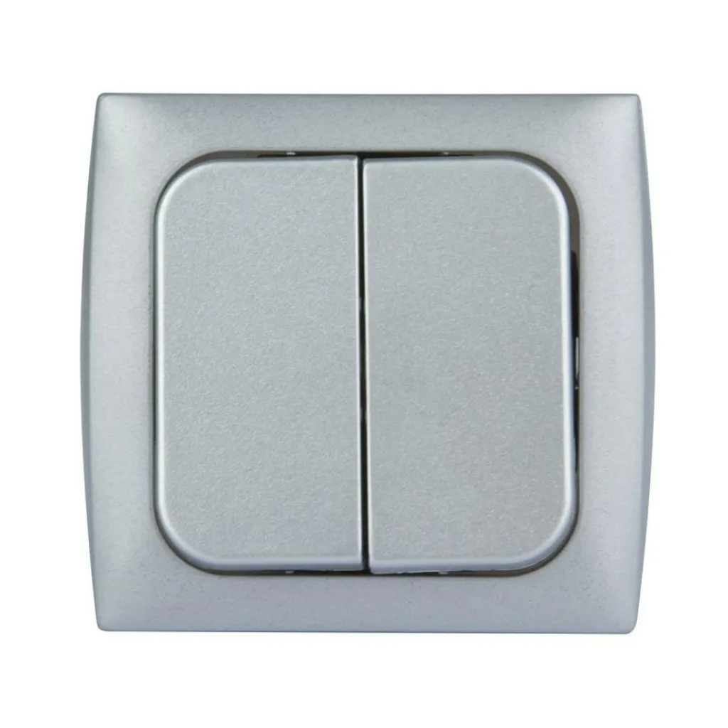 Schakelmateriaal-Haba C-line wipschakelaar dubbel zilver