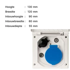 Haba ESB-3 Unit uitvoerdoos wit< Camping Elektra