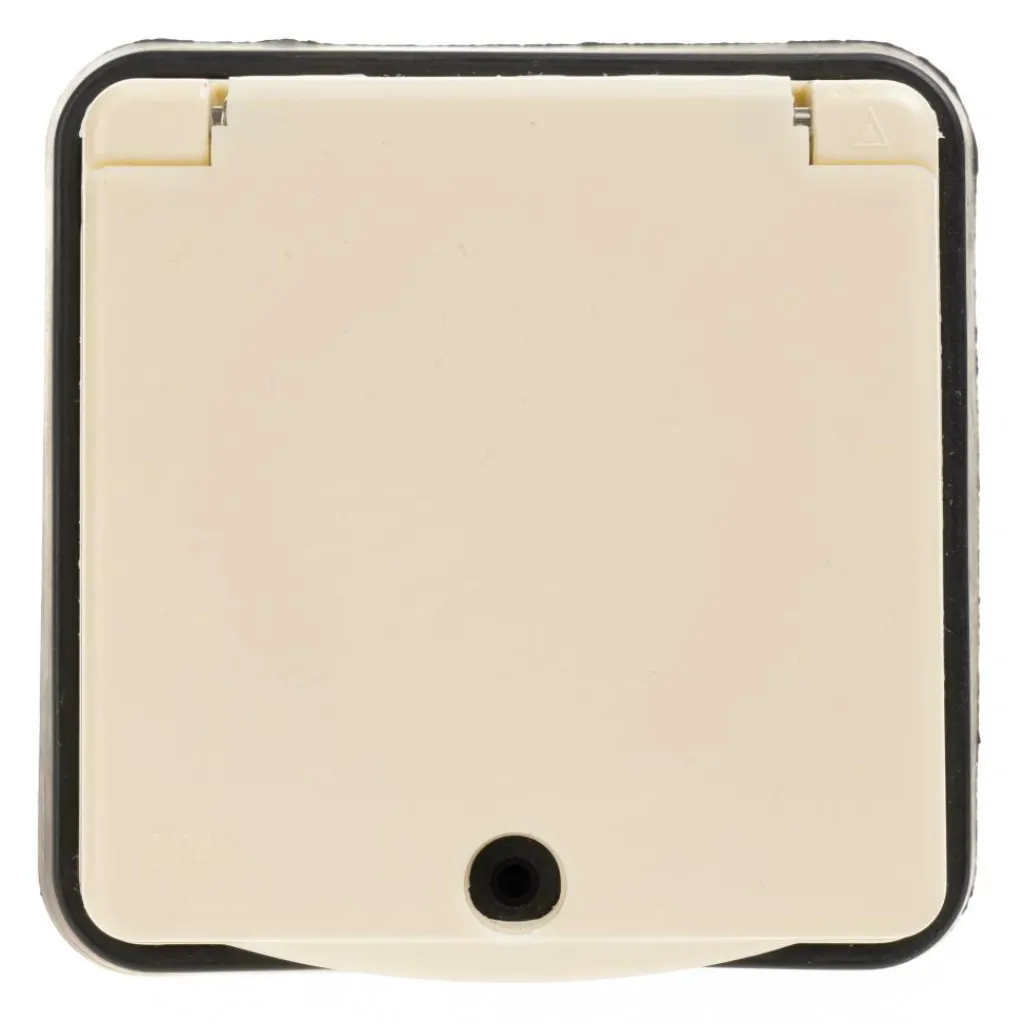 Camping Elektra-Haba wandcontactdoos 230 volt beige