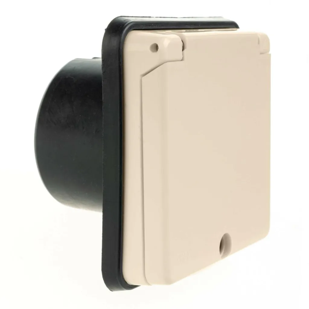 Camping Elektra-Haba wandcontactdoos 230 volt beige