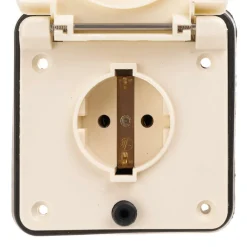 Camping Elektra-Haba wandcontactdoos 230 volt beige