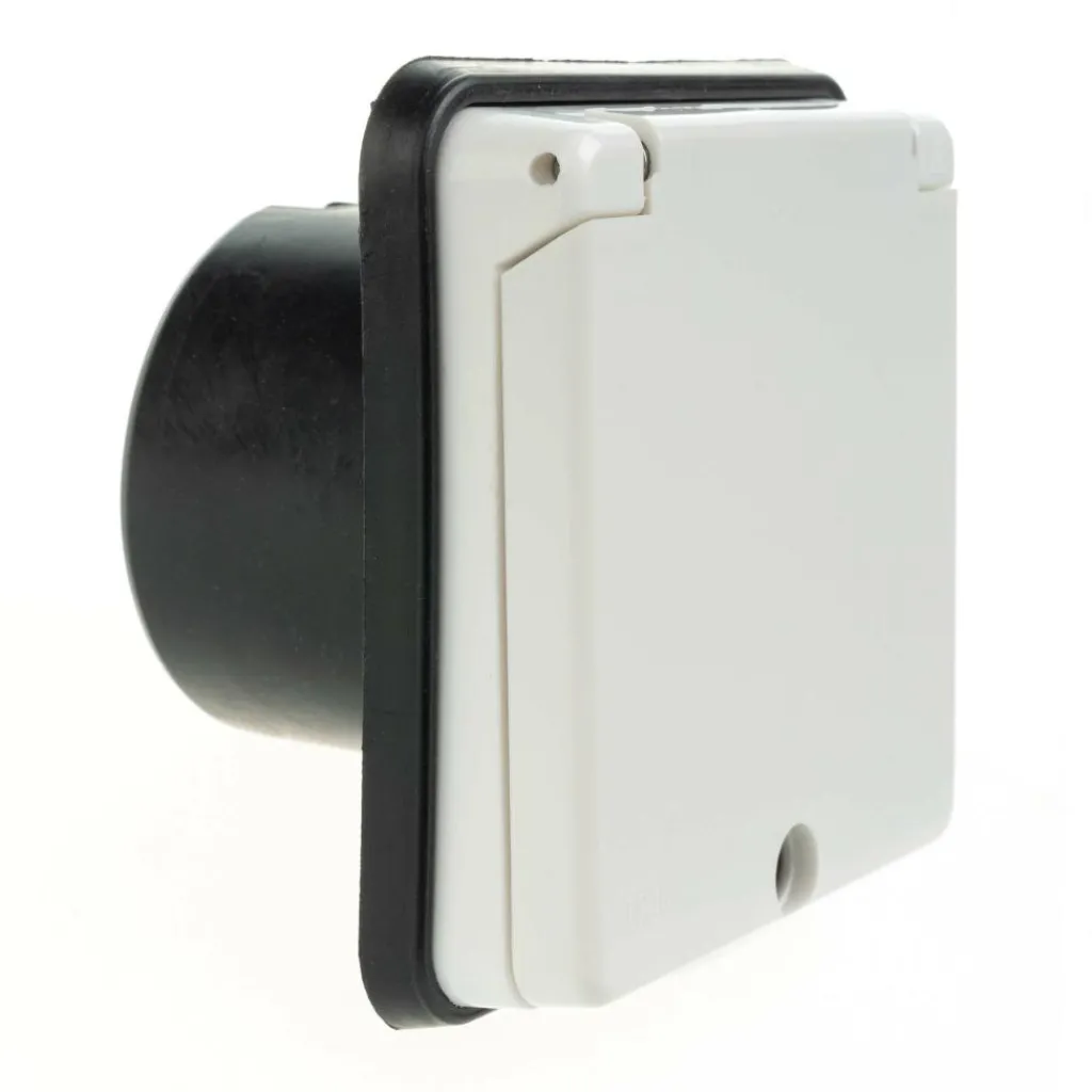 Camping Elektra-Haba wandcontactdoos 230V wit