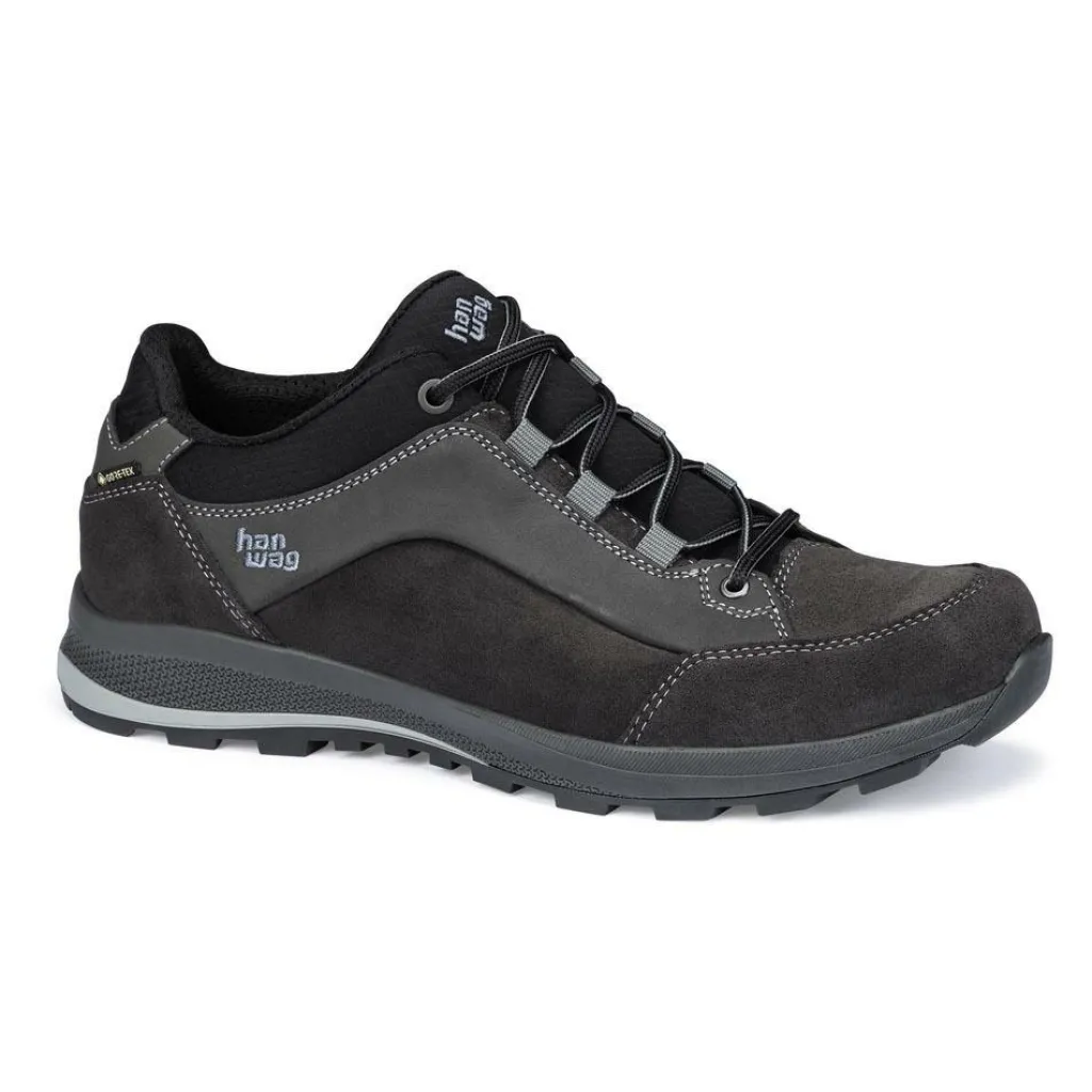 Wandelschoenen|Wandelschoenen-Hanwag Banks Low GTX wandelschoenen heren asphalt black