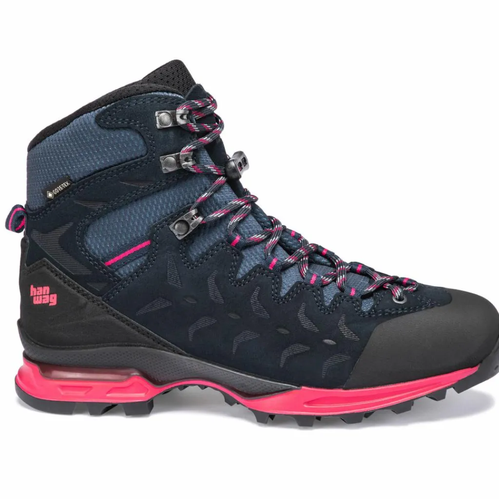 Wandelen|Bergschoenen-Hanwag Makra Trek Lady GTX bergschoenen dames navy pink