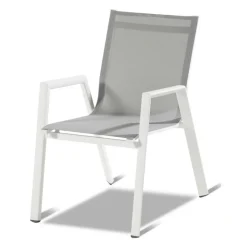 Tuinstoelen-Hartman Aruba dining tuinstoel white grey