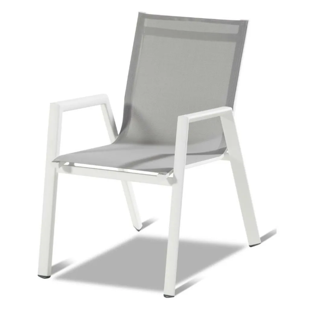 Tuinstoelen-Hartman Aruba dining tuinstoel white grey