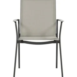 Tuinstoelen-Hartman Lea stapelbare tuinstoel anthracite xerix