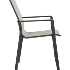 Tuinstoelen-Hartman Lea stapelbare tuinstoel anthracite xerix