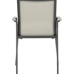 Tuinstoelen-Hartman Lea stapelbare tuinstoel anthracite xerix