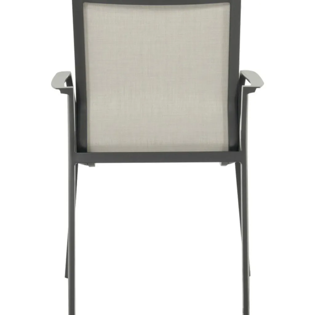 Tuinstoelen-Hartman Lea stapelbare tuinstoel anthracite xerix