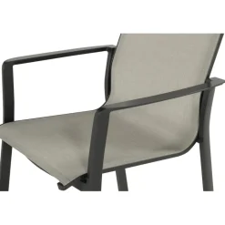 Tuinstoelen-Hartman Lea stapelbare tuinstoel anthracite xerix