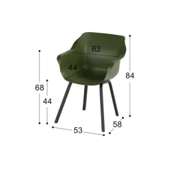 Hartman Sophie Element tuinstoel moss green< Tuinstoelen