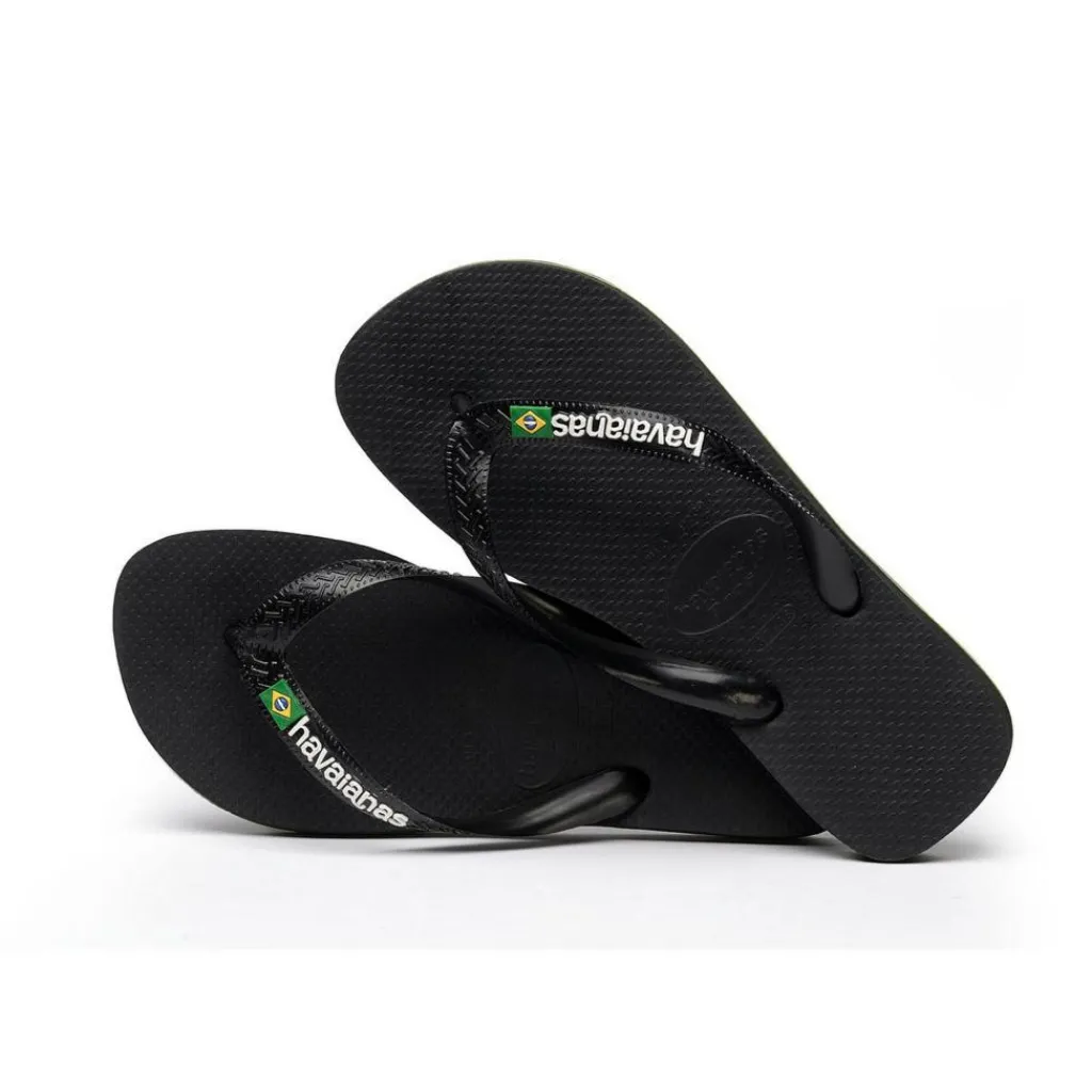 Slippers-Havaianas Brasil Logo slippers black