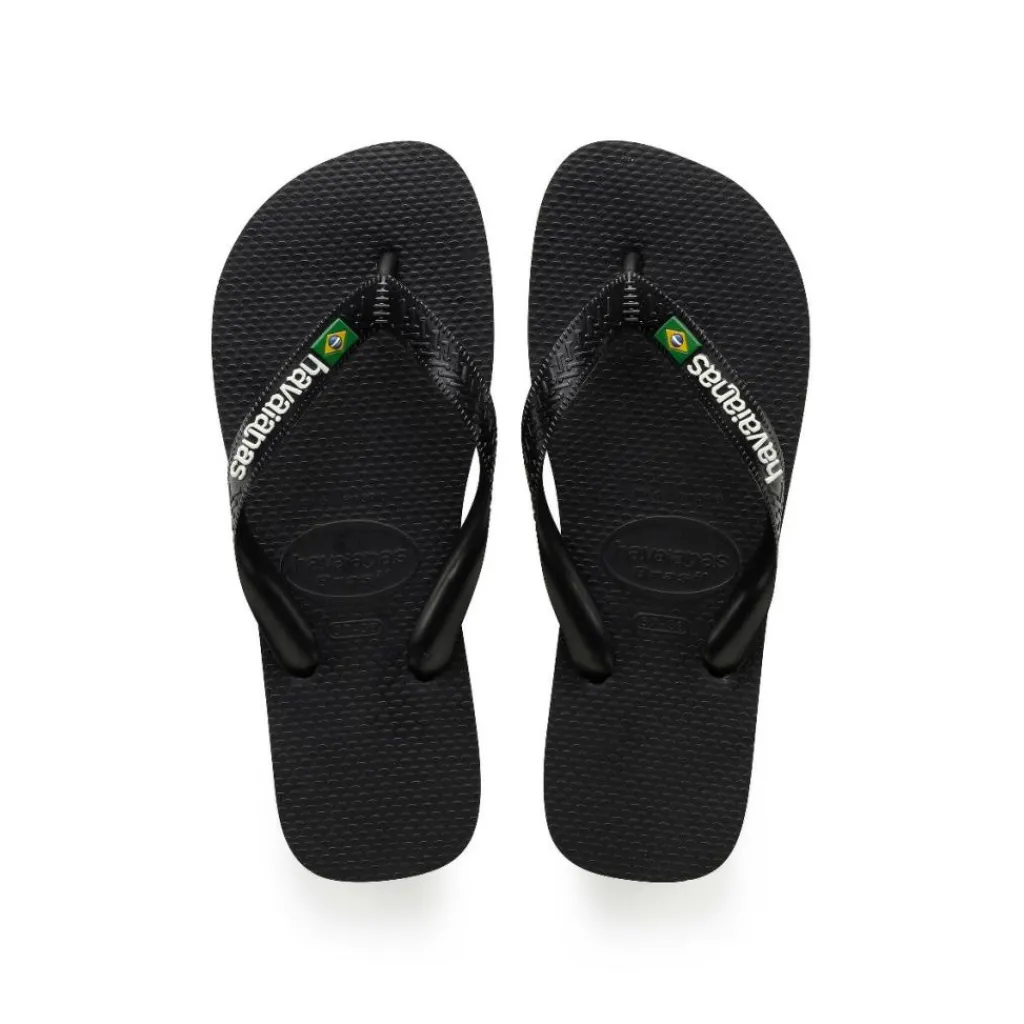Slippers-Havaianas Brasil Logo slippers black