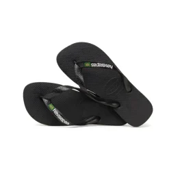 Slippers-Havaianas Brasil Logo slippers black