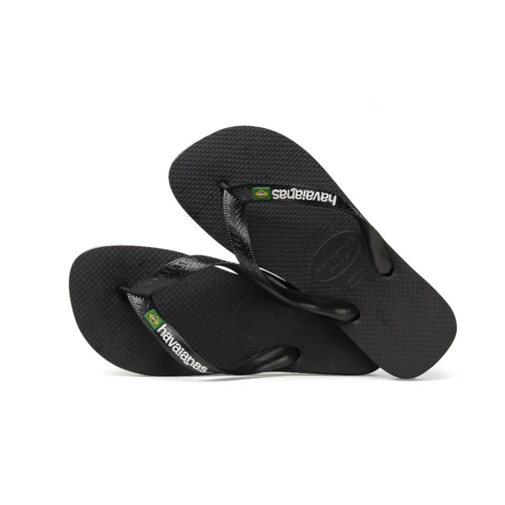Slippers-Havaianas Brasil Logo slippers black