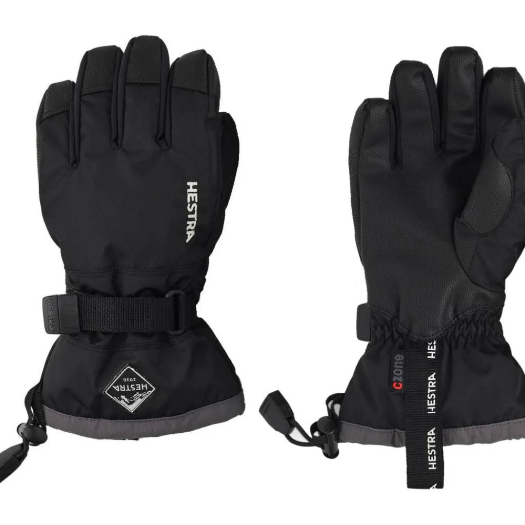Handschoenen & Wanten|Wintersport-Hestra Gauntlet CZone handschoenen junior black graphite