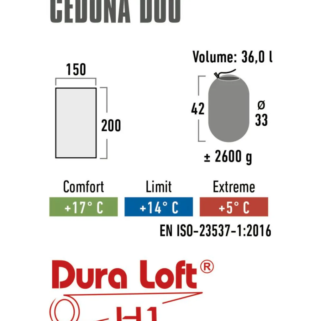 High Peak Ceduna Duo slaapzak blue< Slaapzakken