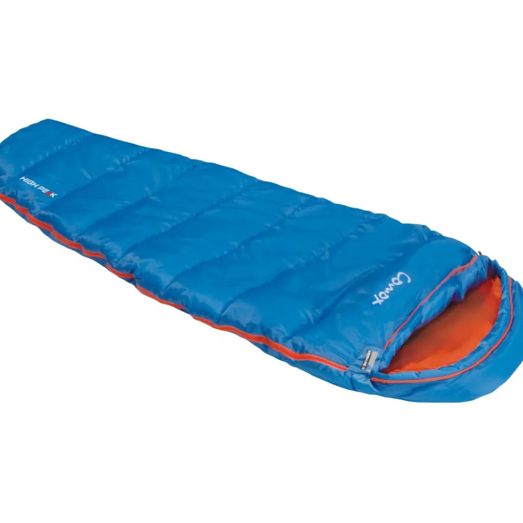 Slaapzakken-High Peak Comox mummy slaapzak junior lightblue orange