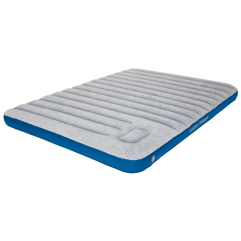 High Peak Cross Beam Double Extra Long luchtbed light grey blue< Luchtbedden