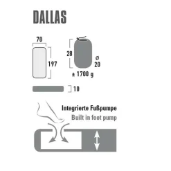 Luchtbedden-High Peak  Dallas Single luchtbed citronelle