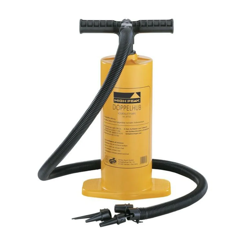 High Peak Double Action handpomp< Opblaaspompen