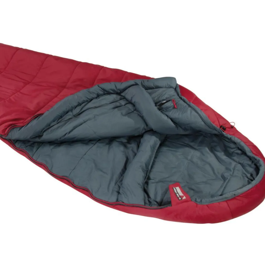 Slaapzakken-High Peak Hyperion 1M mummy slaapzak dark red grey