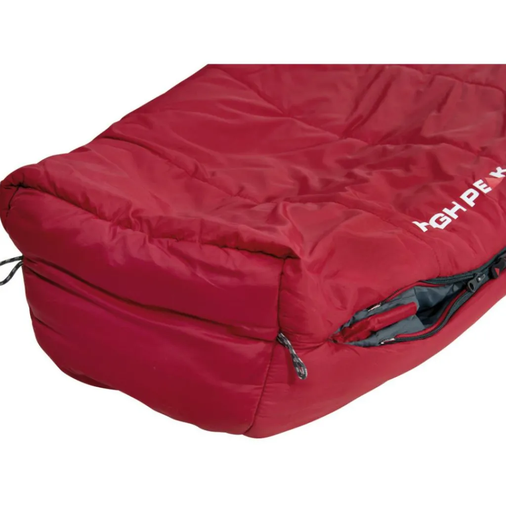 Slaapzakken-High Peak Hyperion 1M mummy slaapzak dark red grey