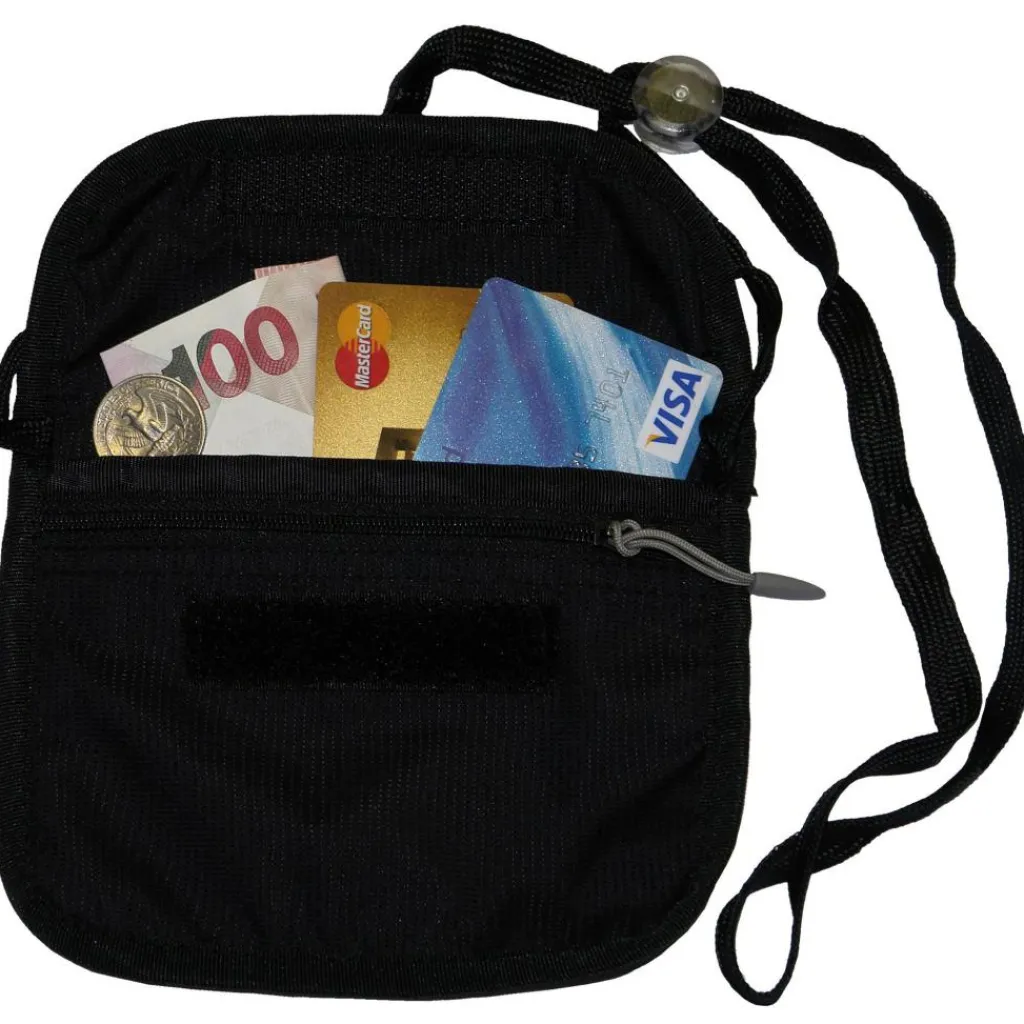Moneybelts & Documententasjes-High Peak Palermo S neck wallet black