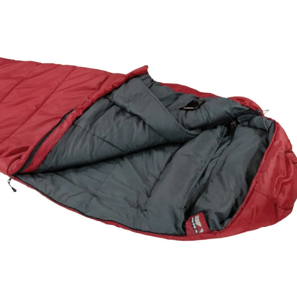 High Peak Redwood 3 mummy slaapzak dark red grey< Slaapzakken
