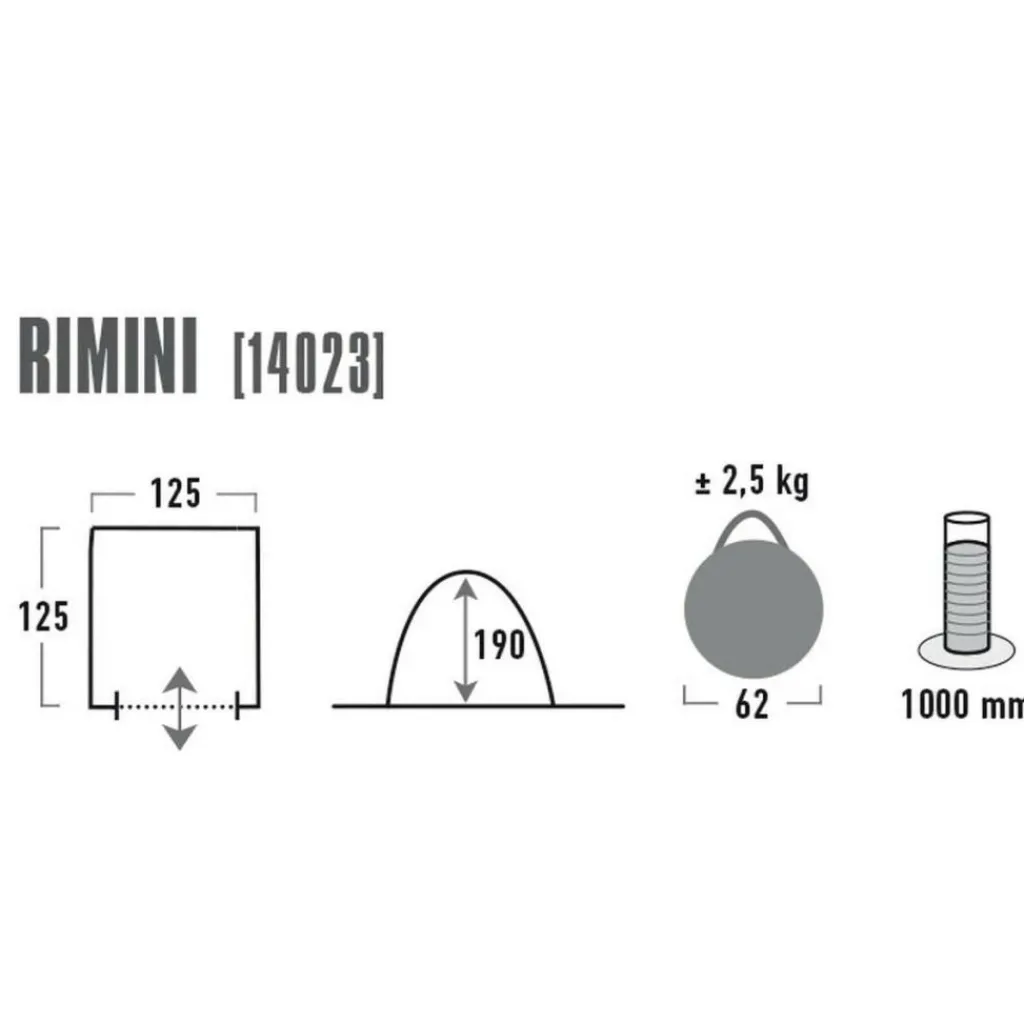 High Peak Rimini douchetent blue< Tunneltenten|Koepeltenten