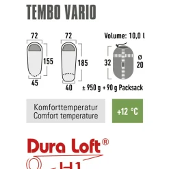 Slaapzakken-High Peak Tembo Vario mummy slaapzak junior red blue