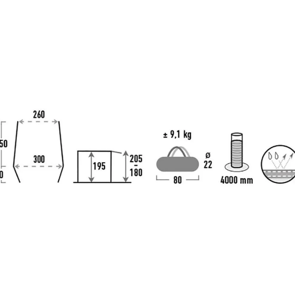 High Peak Trento 2.0 bustent< Bustenten
