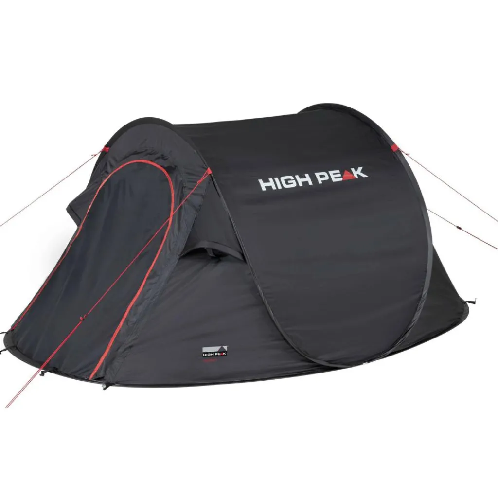 High Peak Vision 2 pop up tent black< 2-Persoons Tent|Tunneltenten