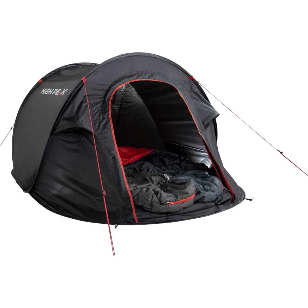 High Peak Vision 2 pop up tent black< 2-Persoons Tent|Tunneltenten