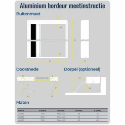 Horrex Plissé hordeur 175 x 65 cm grey< Deurgordijnen