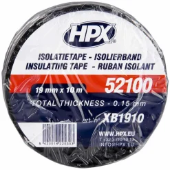 Lijm, Kit & Tape-HPX 52100 isolatietape zwart 19 mm x 20 meter