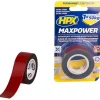 Lijm, Kit & Tape-HPX Maxpower dubbelzijdige tape zwart 25 mm x 1,5 meter