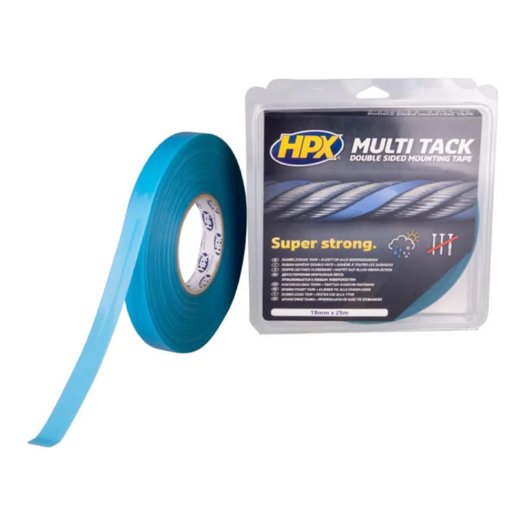 HPX Multi-Tack dubbelzijdige tape 19 mm x 25 meter< Lijm, Kit & Tape