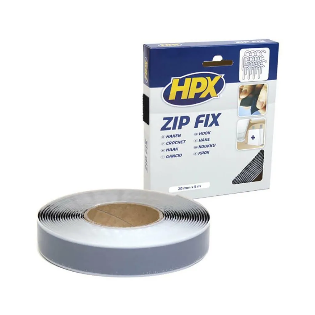 Lijm, Kit & Tape-HPX Zip Fix klittenband 20 mm x 5 meter