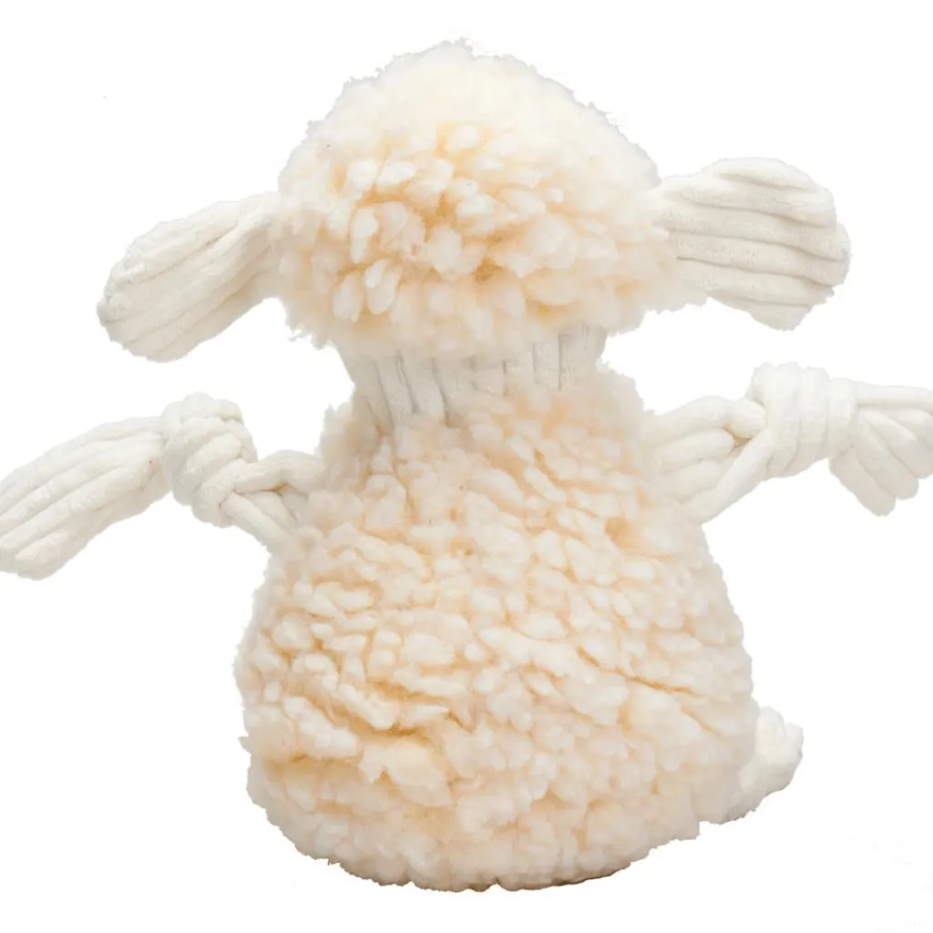 Hondenartikelen-HuggleHounds Louise Lamb HuggleFleece FlufferKnottie Plush Large hondenspeelgoed